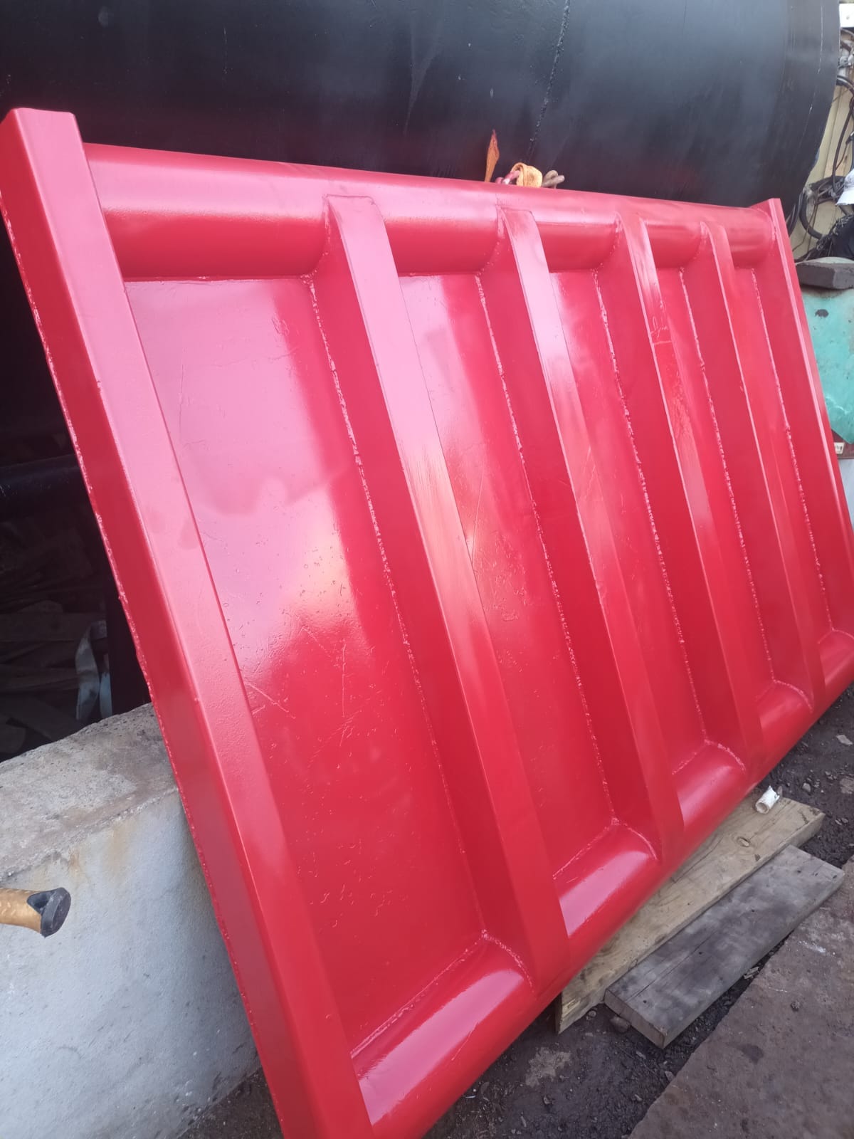 TAS Welder Mechanics final inspection and quality control on completed welding project