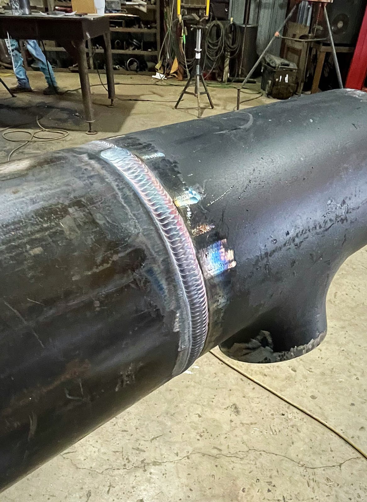 Industrial welding project site preparation and steel framework in Sint Maarten