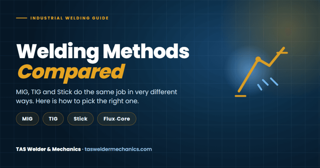 Welding methods compared: MIG, TIG and Stick — TAS Welder & Mechanics