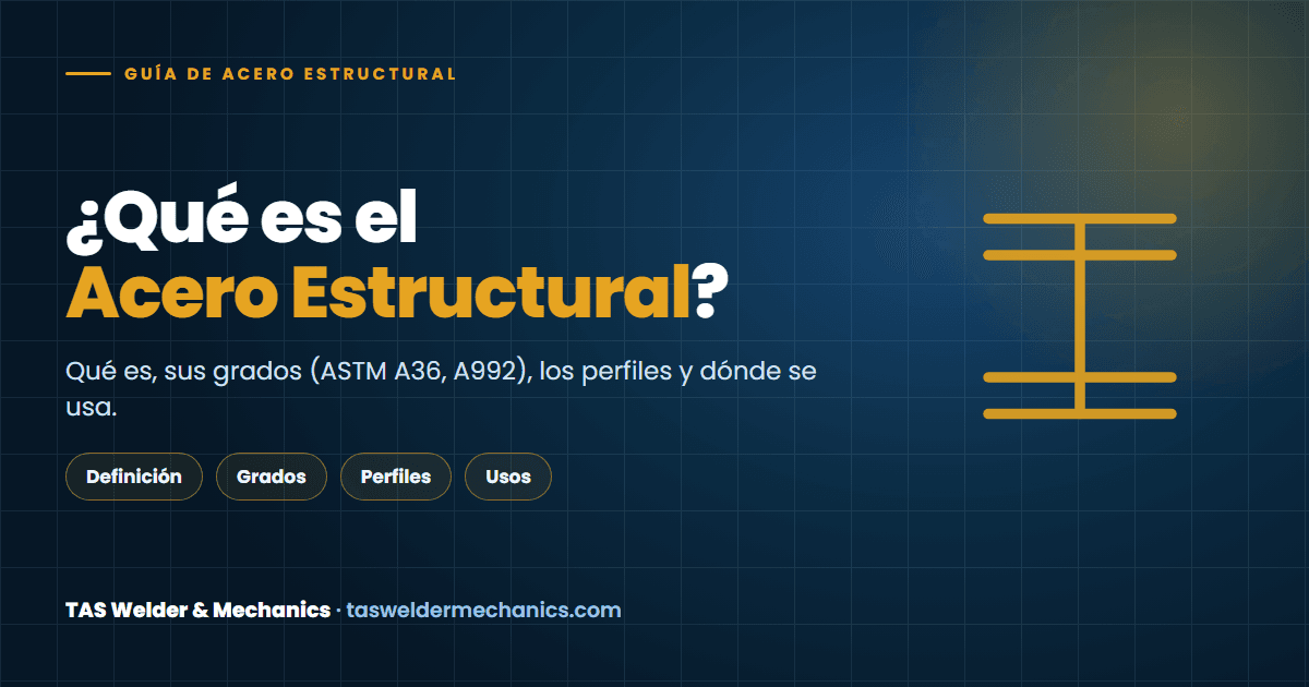 Qu&eacute; es el acero estructural: gu&iacute;a de TAS Welder & Mechanics