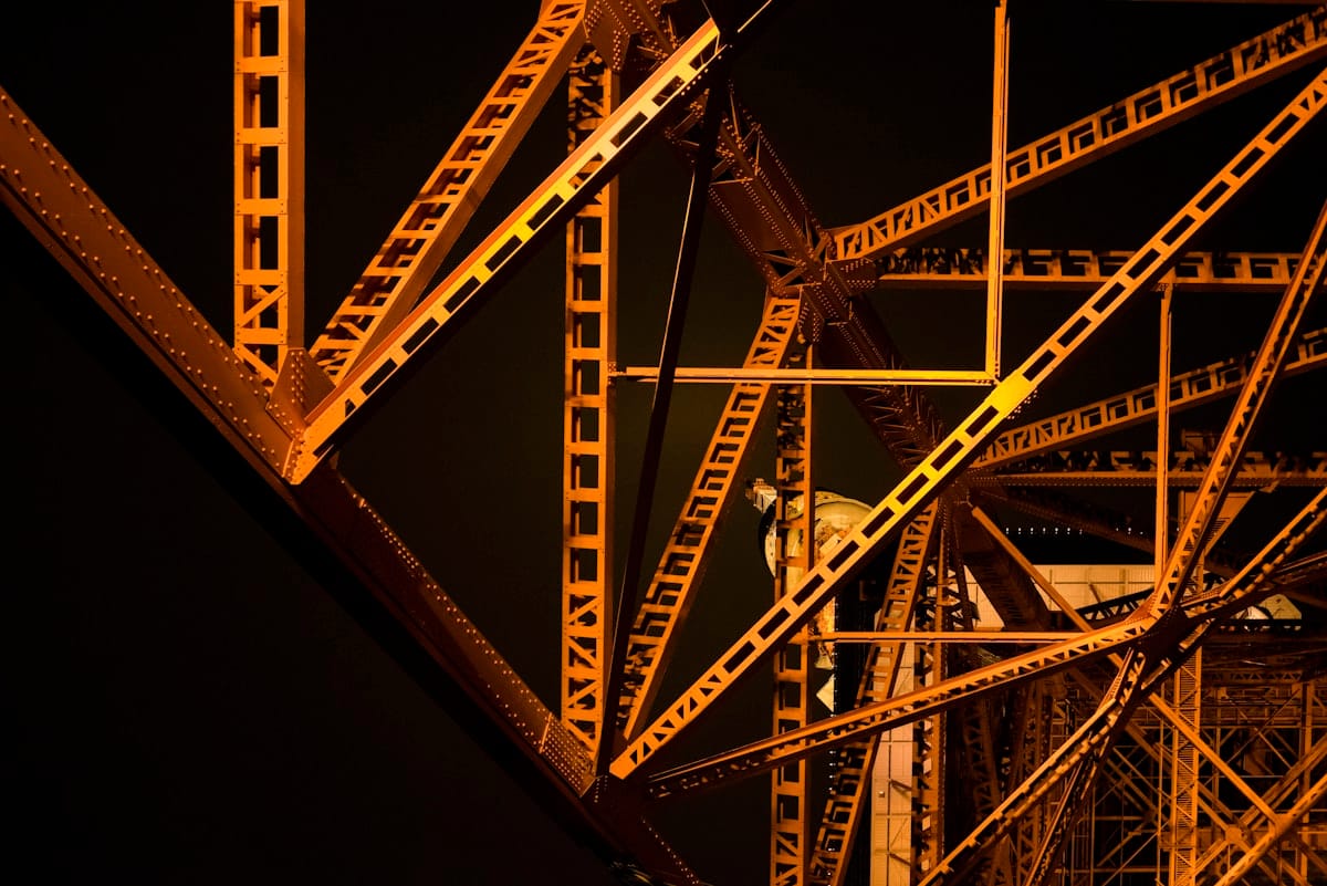 Structural steel truss framework